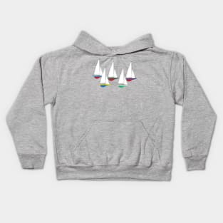 International One Design - IOD - Sailboats Racing Kids Hoodie